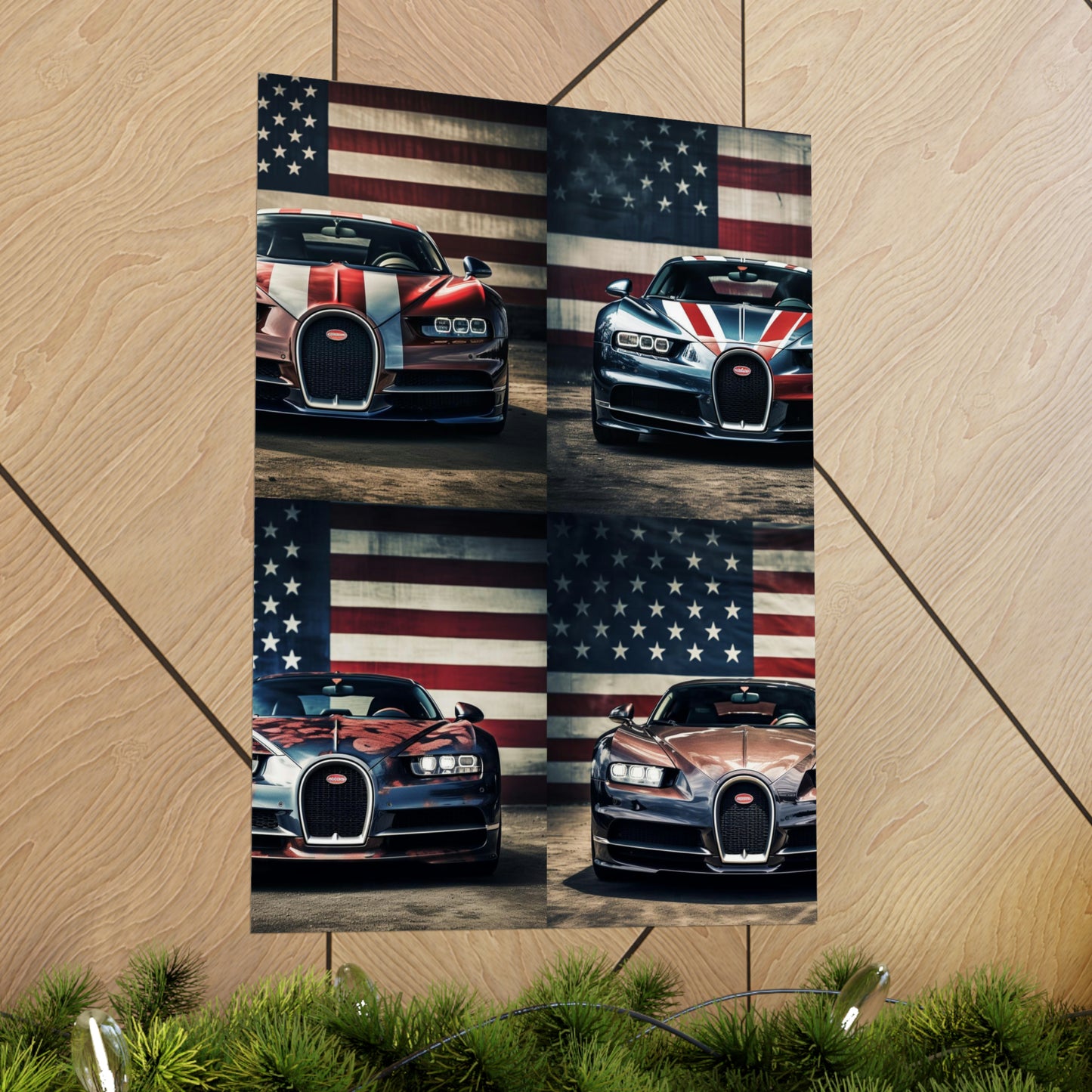 Premium Matte Vertical Posters Bugatti Flag 5