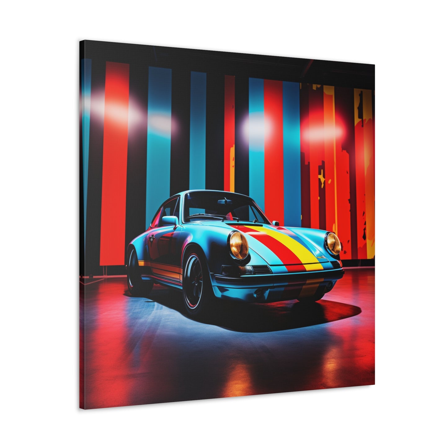 Canvas Gallery Wraps Macro American Flag Porsche 3