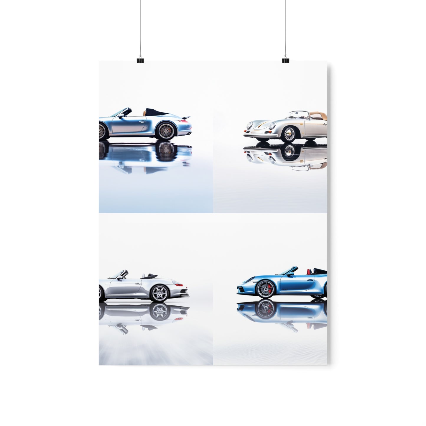 Premium Matte Vertical Posters 911 Speedster on water 5