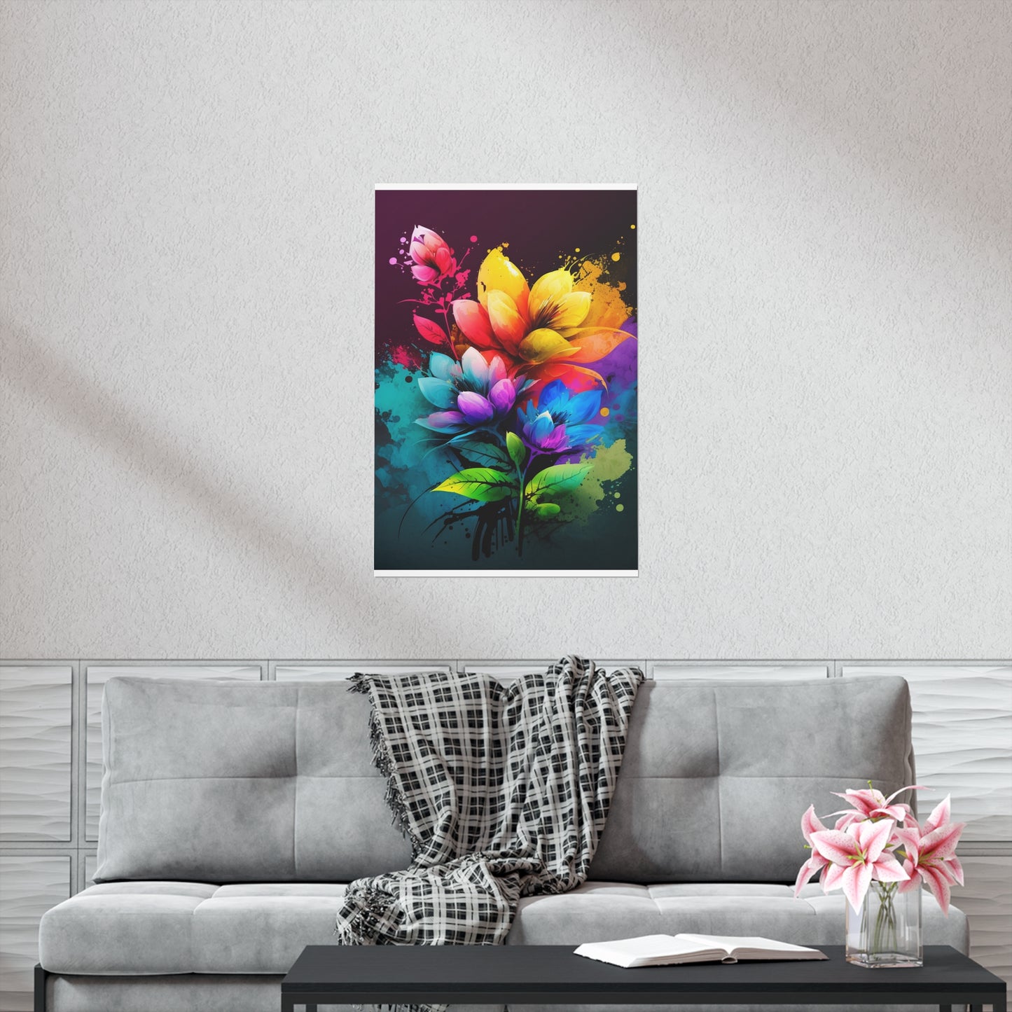 Premium Matte Vertical Posters Bright Spring Flowers 3