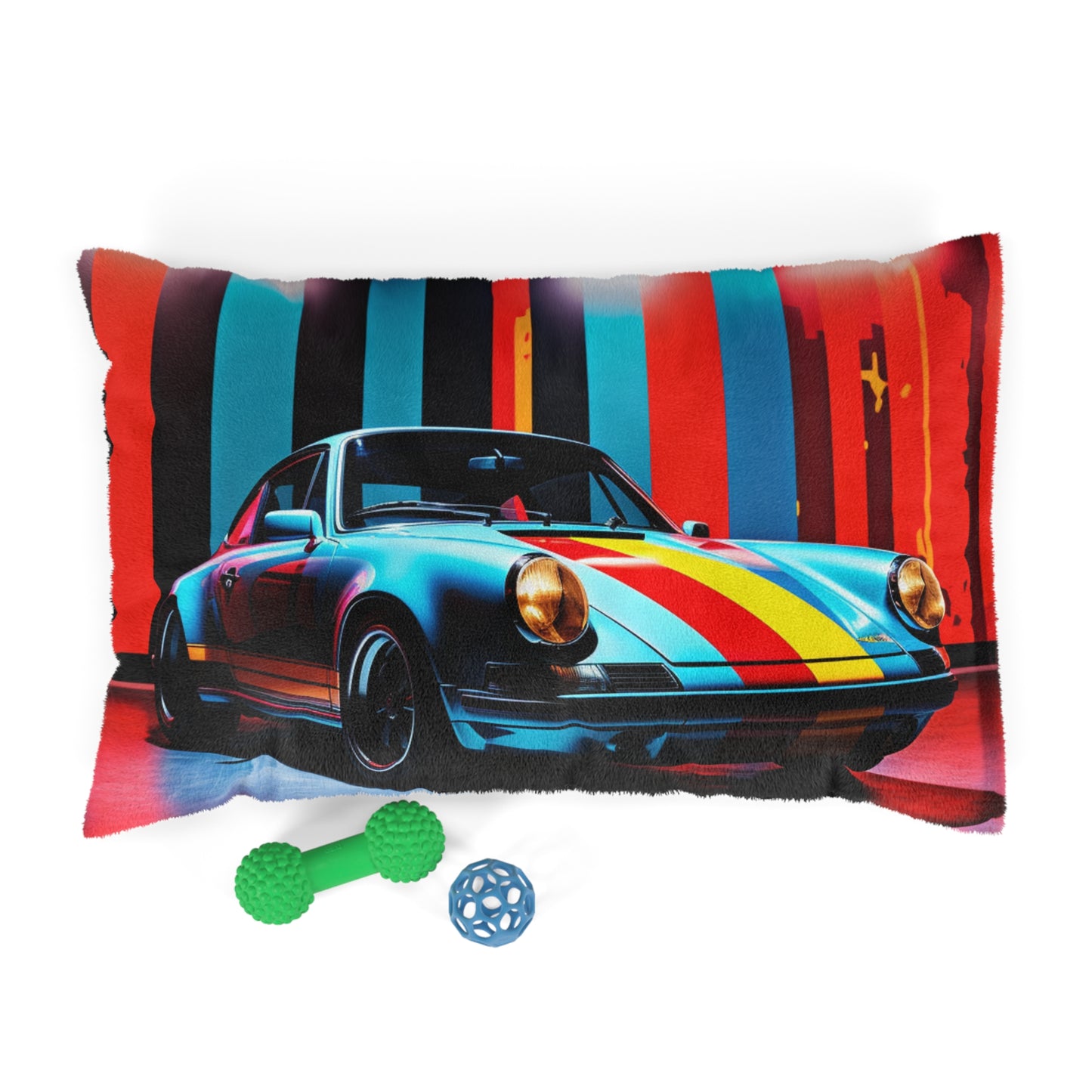 Pet Bed Macro American Flag Porsche 3