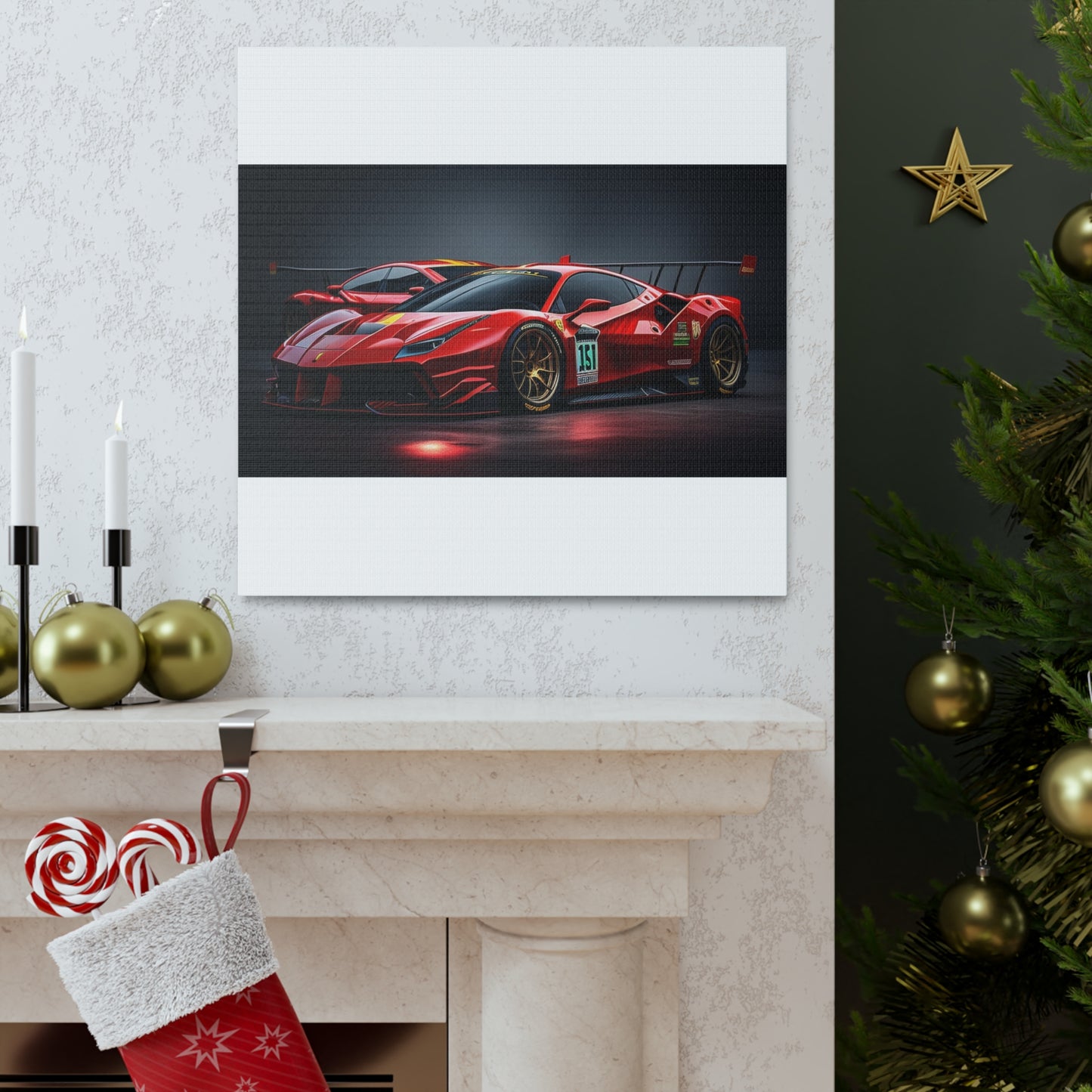 Canvas Gallery Wraps Ferrari Red 2