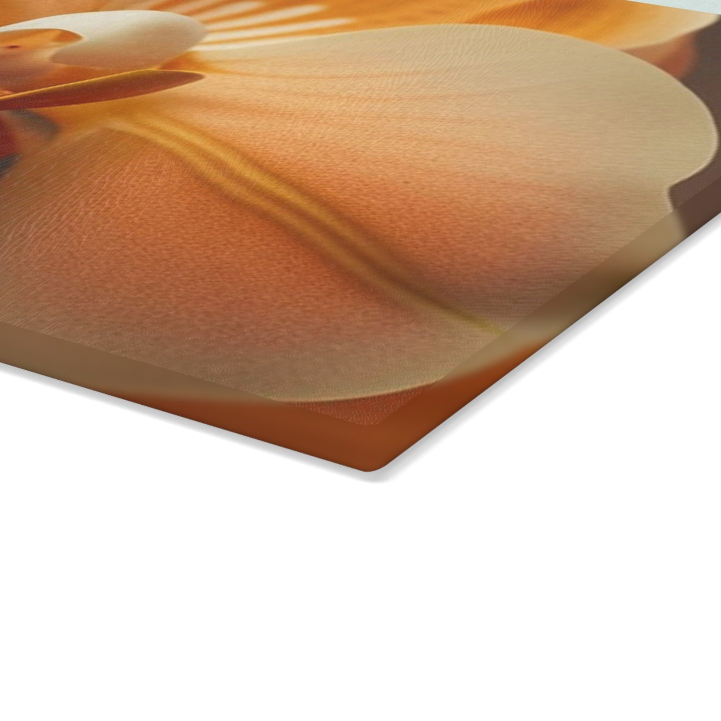 Glass Cutting Board Orange Orchid 3