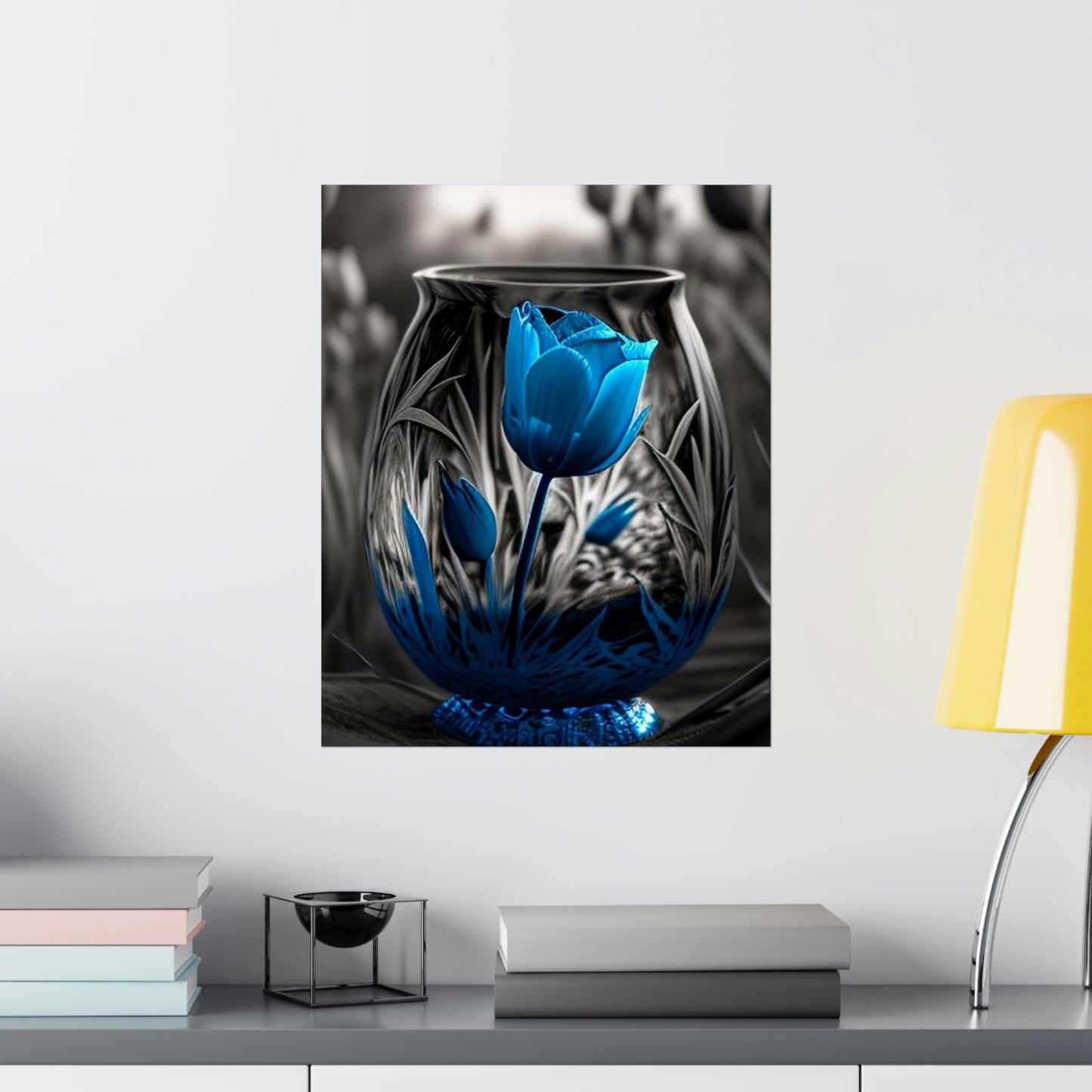 Premium Matte Vertical Posters Tulip Blue 3