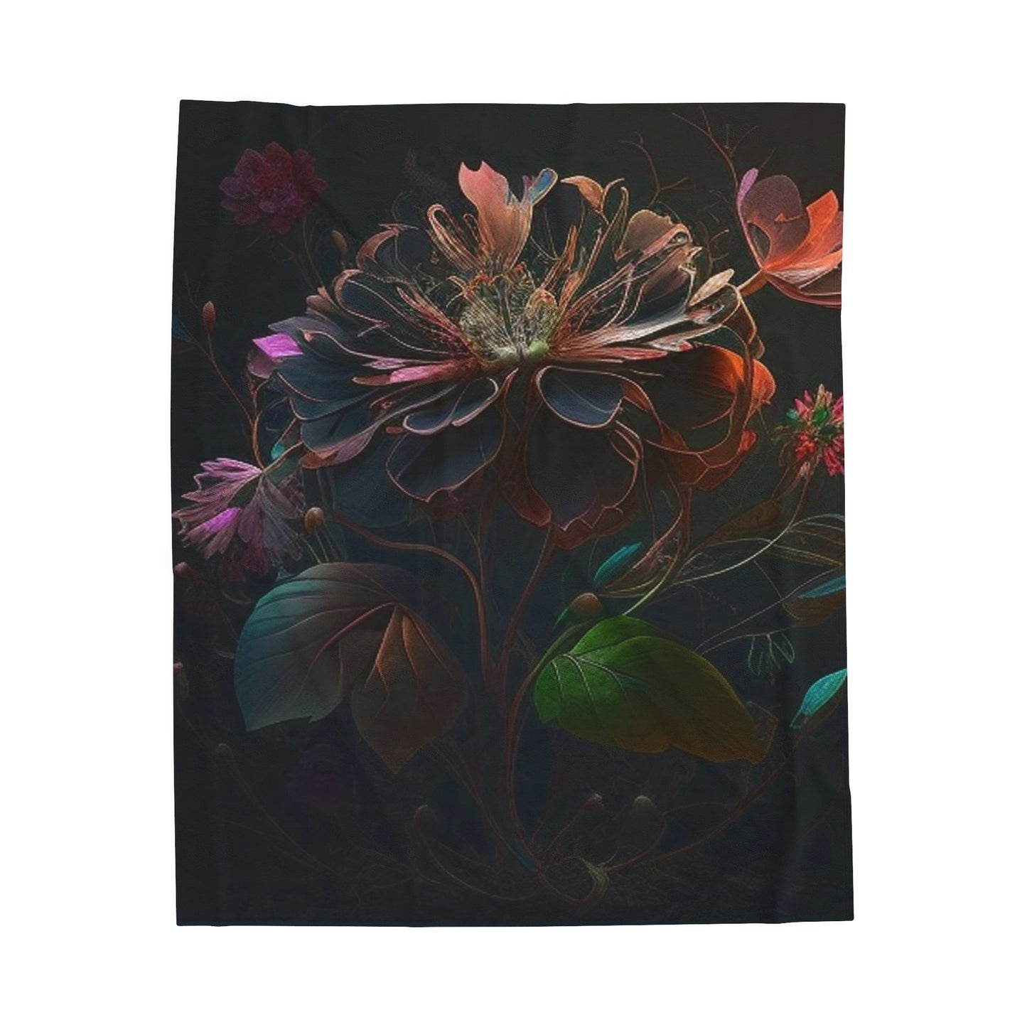 Velveteen Plush Blanket Flower Arangment 2