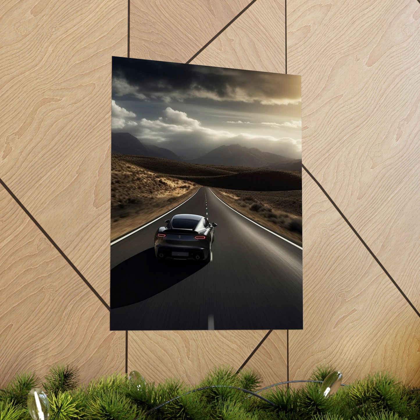 Premium Matte Vertical Posters Ferrari Road 3