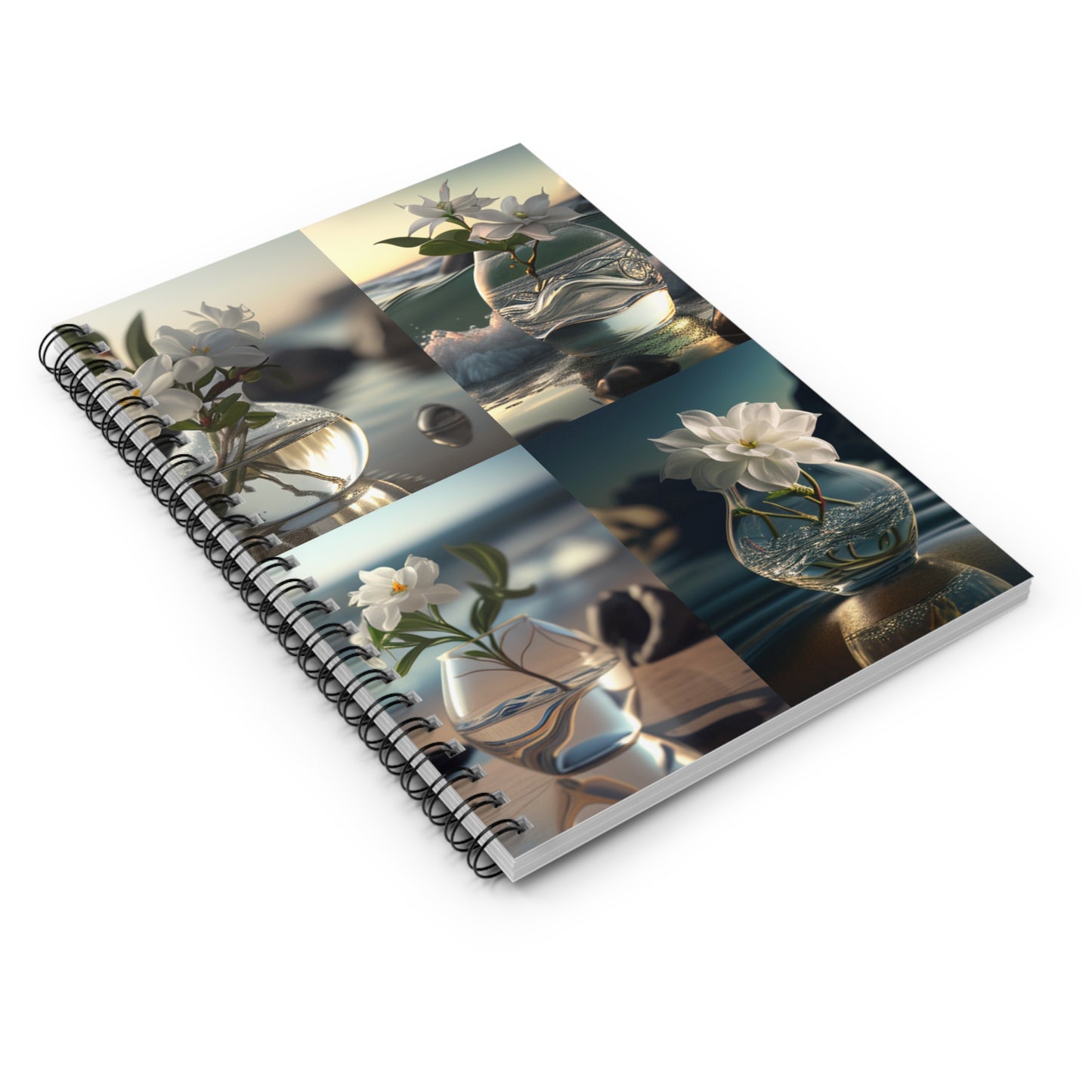 Spiral Notebook - Ruled Line Jasmine glass vase 5