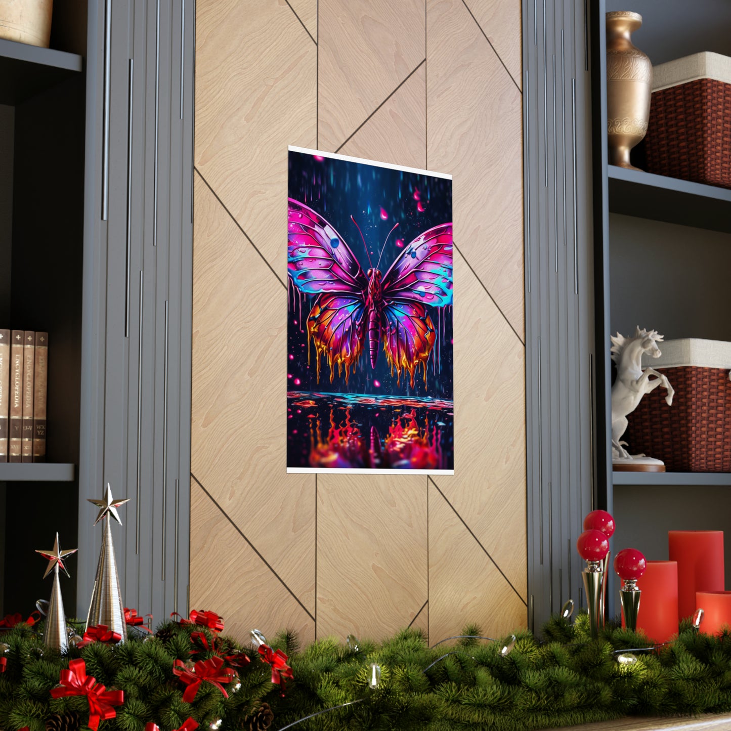 Premium Matte Vertical Posters Pink Butterfly Flair 2