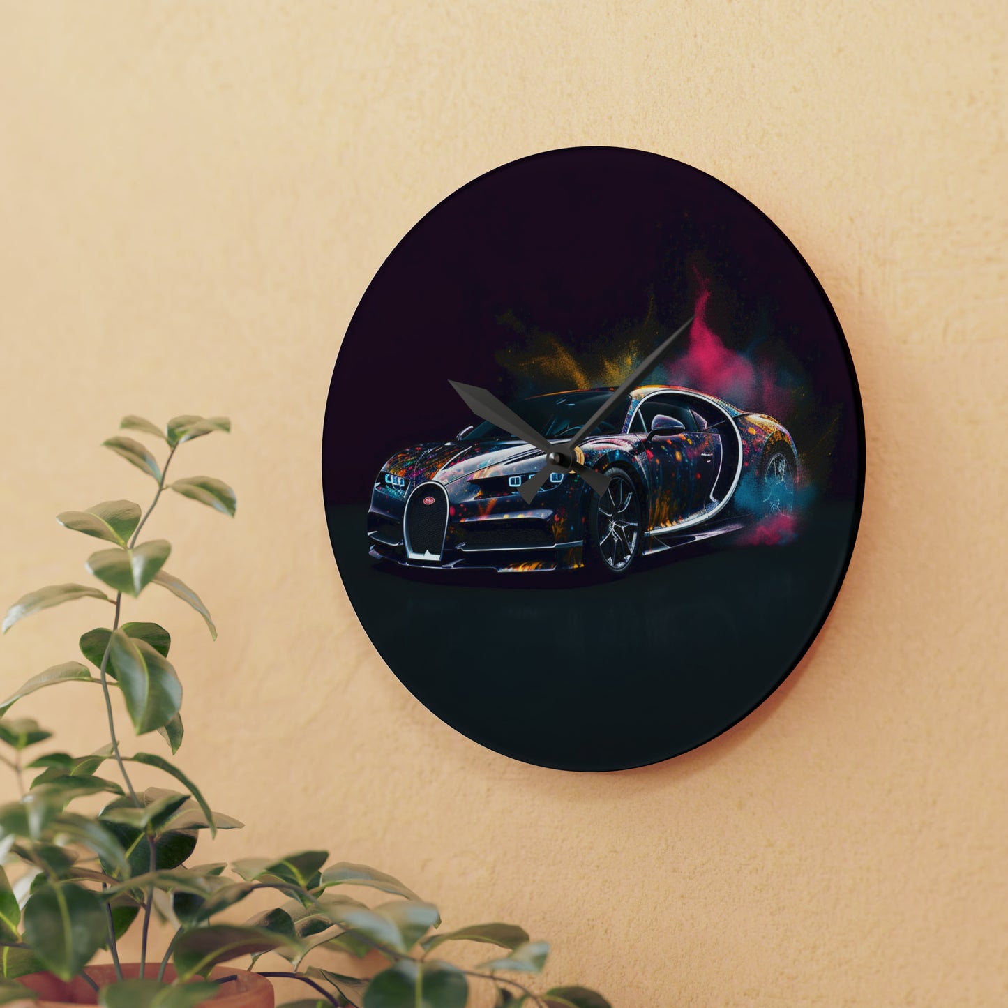 Acrylic Wall Clock Hyper Bugatti 4