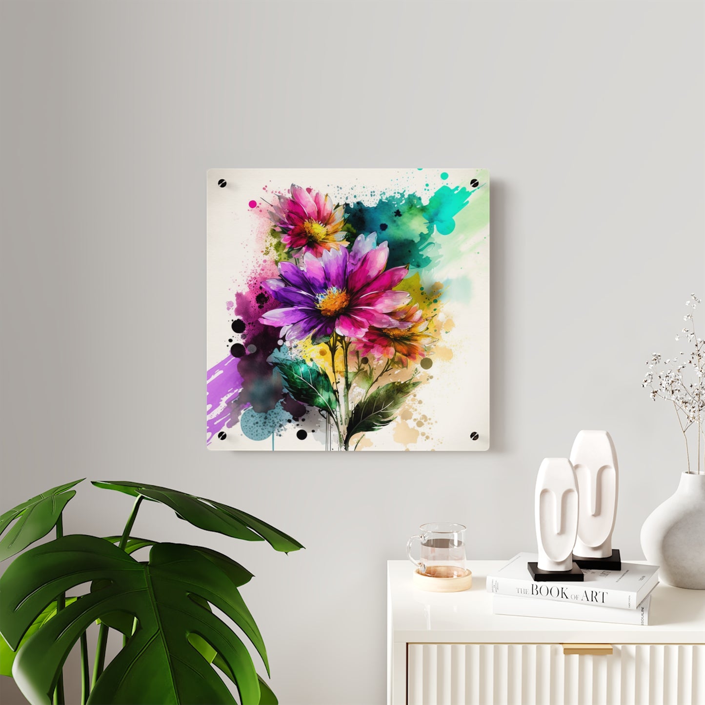 Acrylic Wall Art Panels Bright Spring Flowers 1