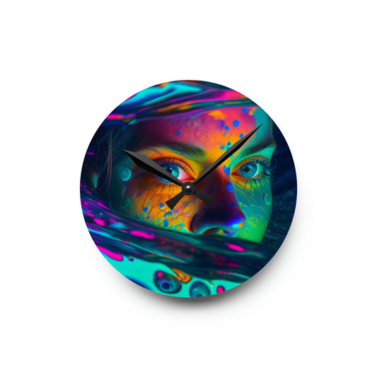 Acrylic Wall Clock Florescent Glow 3