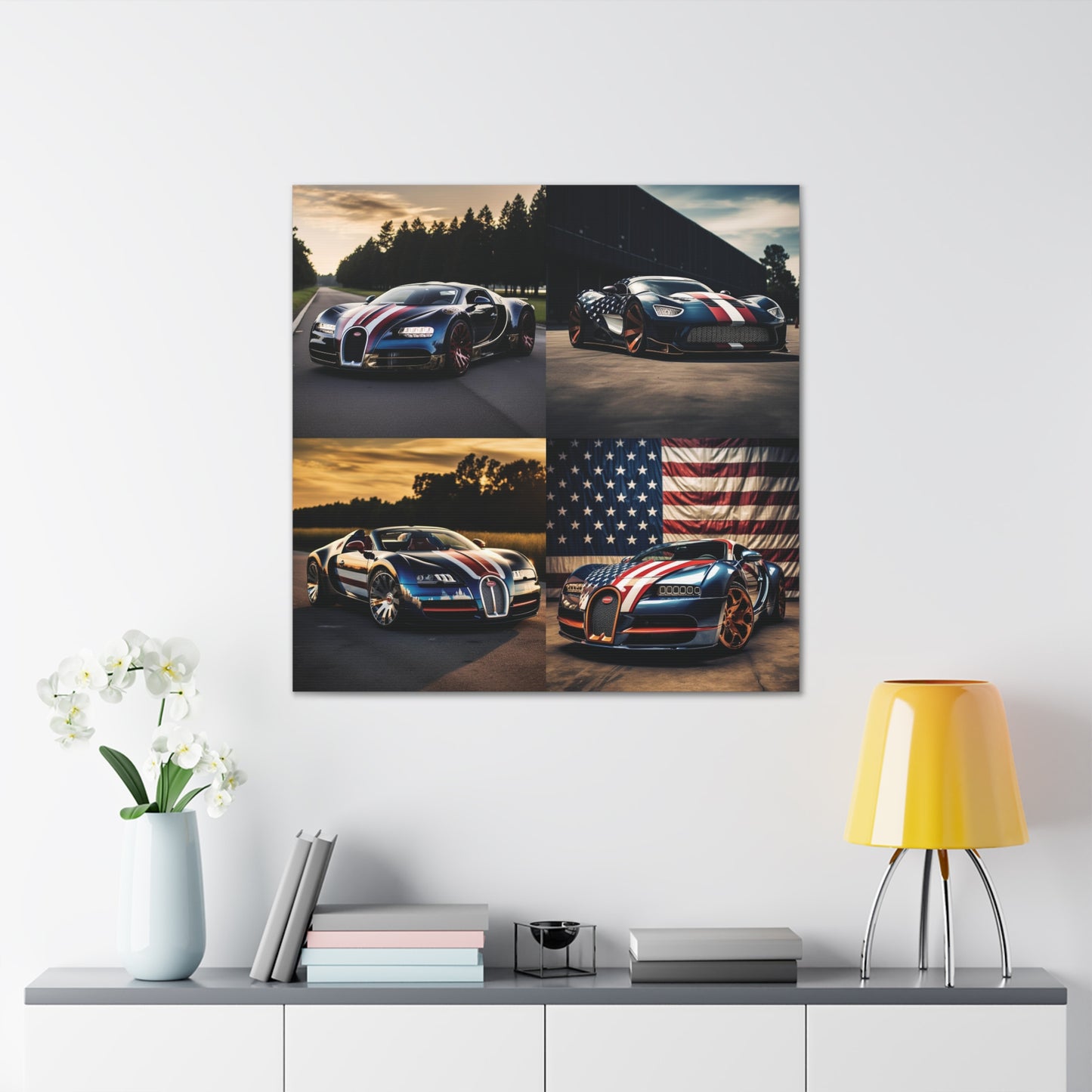 Canvas Gallery Wraps Bugatti Flag American 5