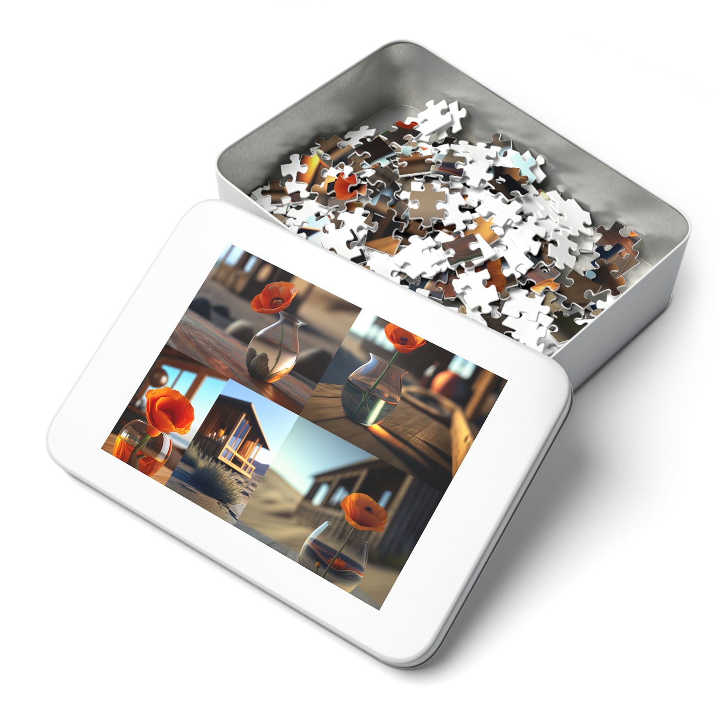 Jigsaw Puzzle (30, 110, 252, 500,1000-Piece) Poppy in a Glass Vase 5