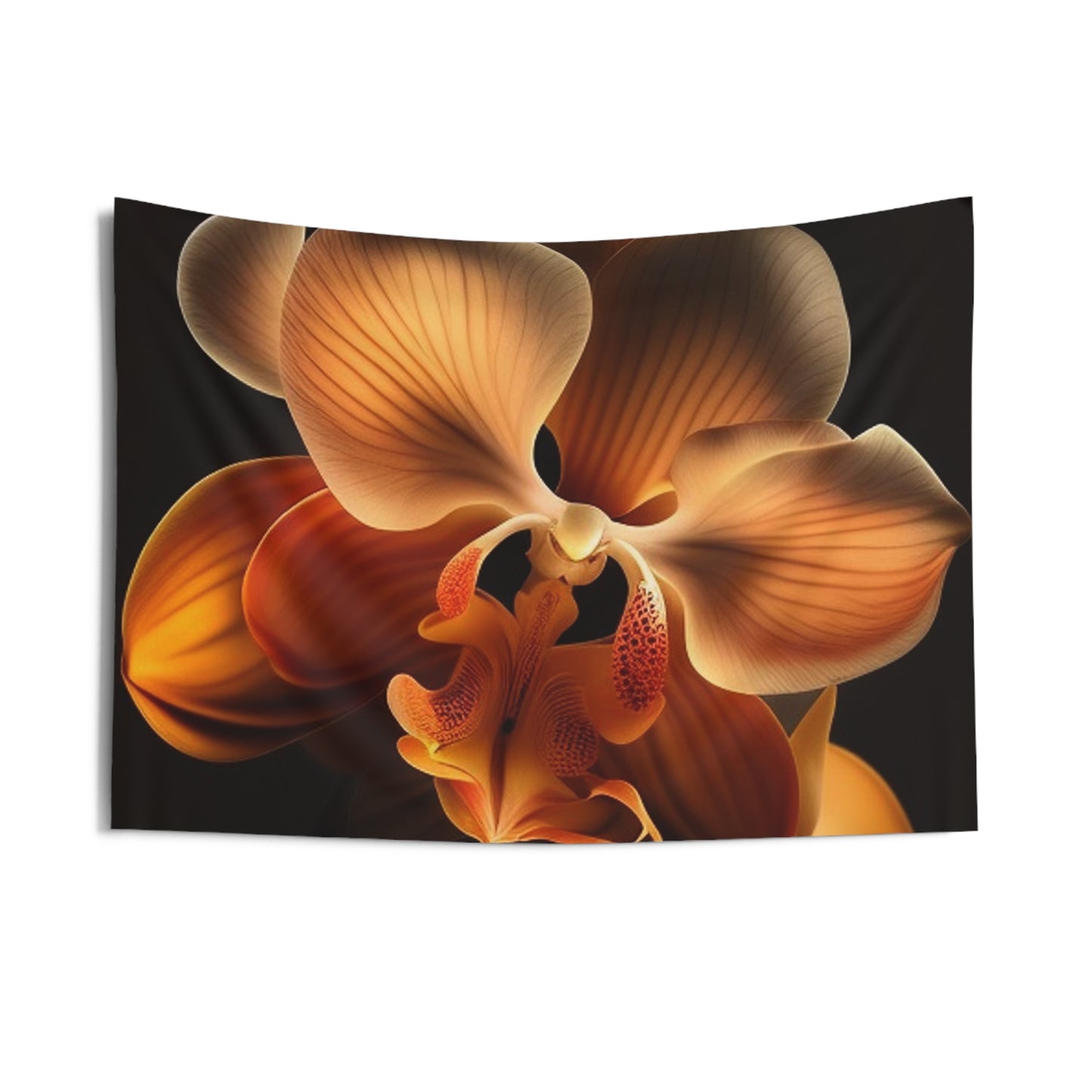 Indoor Wall Tapestries Orange Orchid 2
