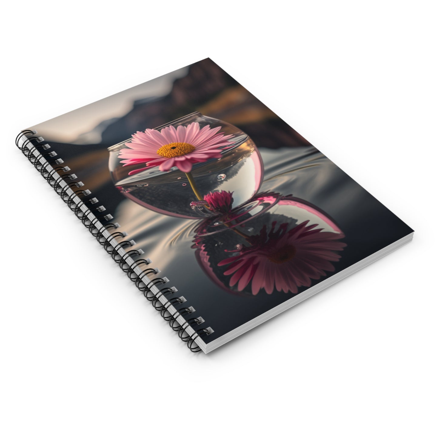 Spiral Notebook - Ruled Line Daisy in a vase 3