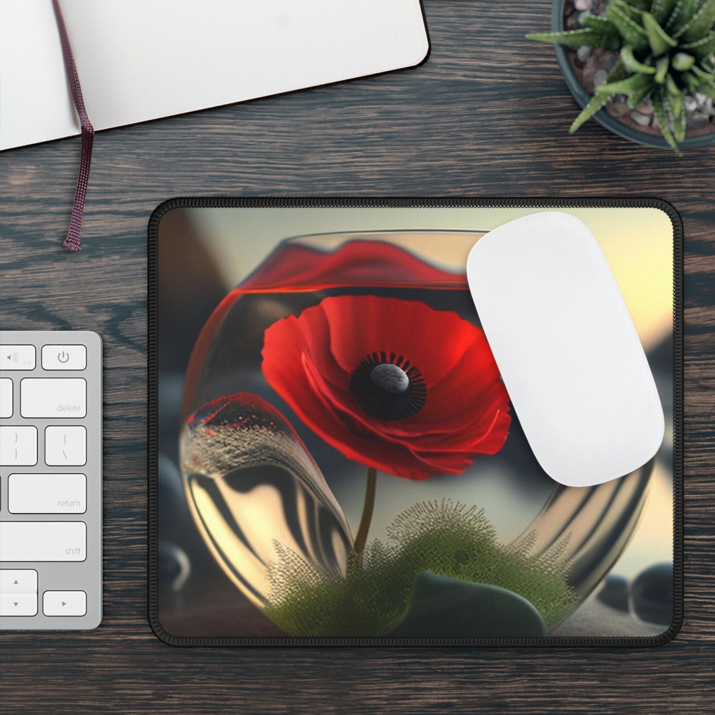 Gaming Mouse Pad  Red Anemone in a Vase 3