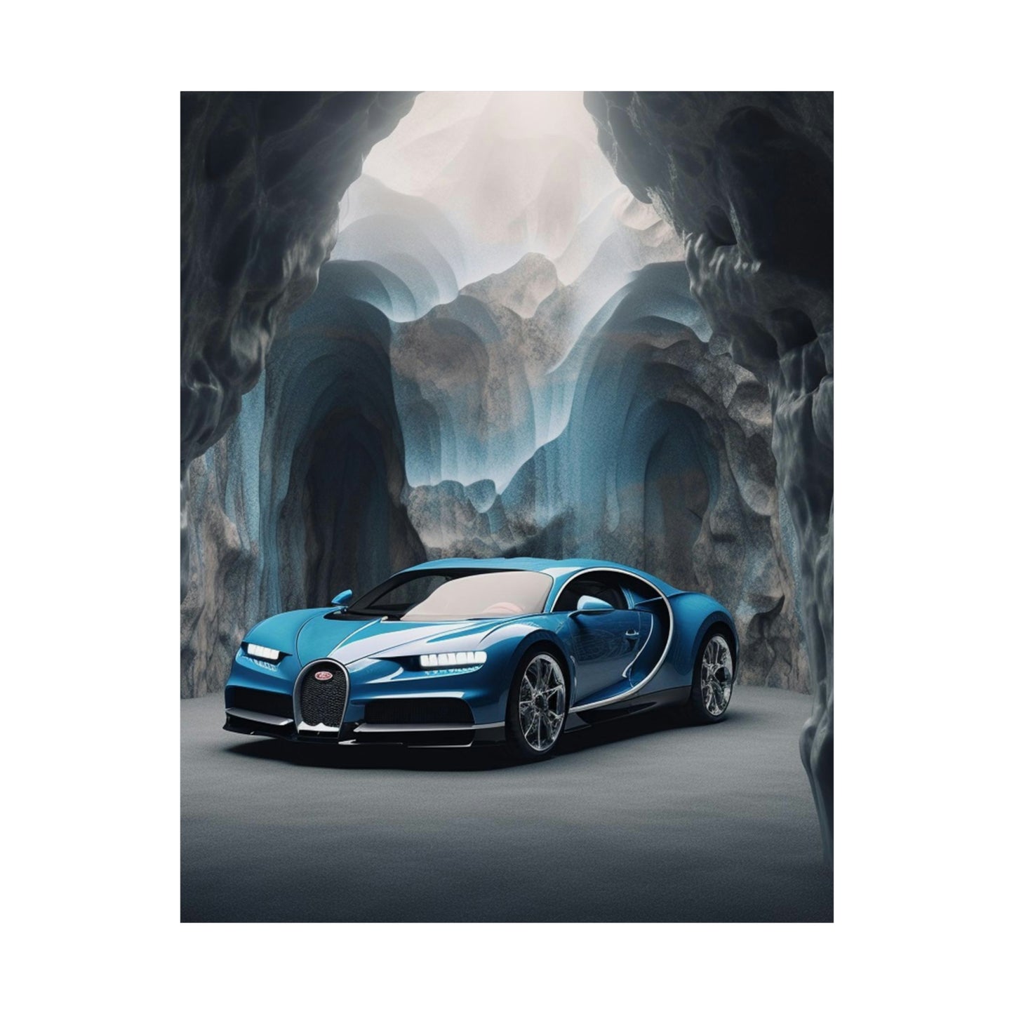 Premium Matte Vertical Posters Bugatti Real Look 2