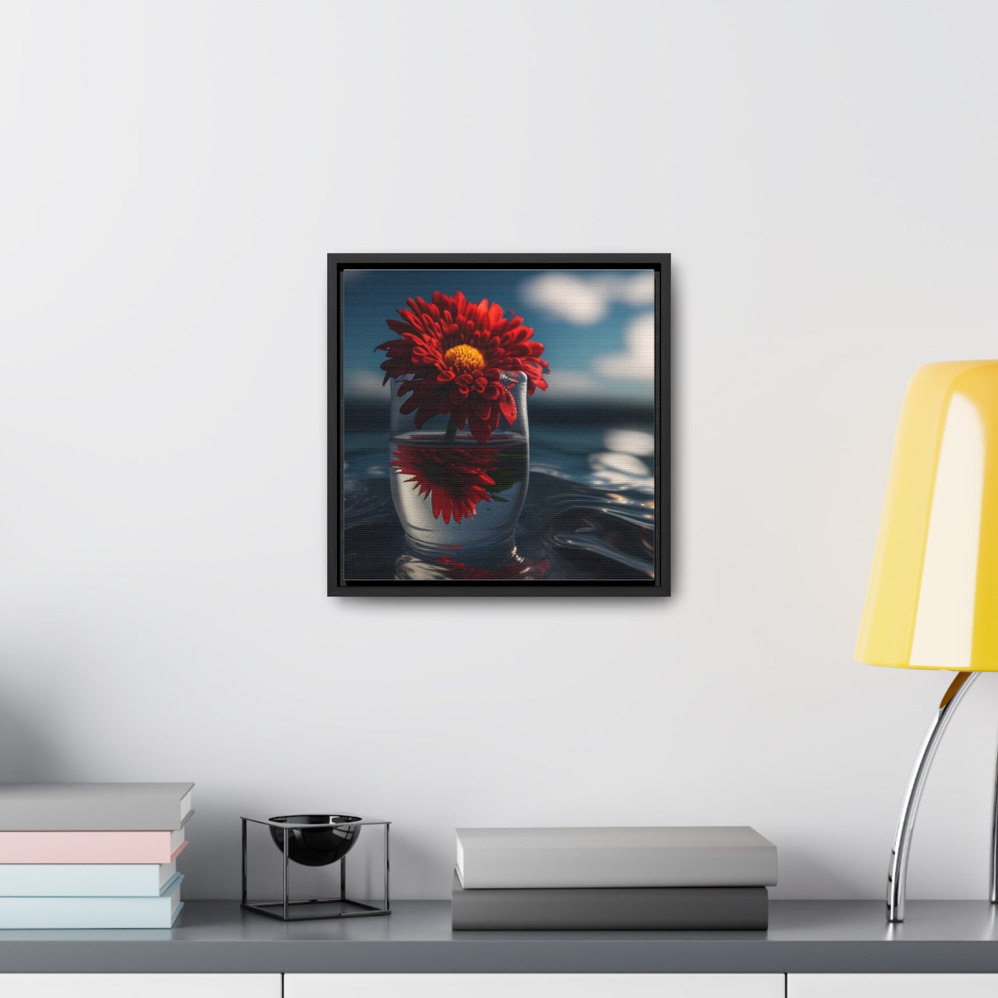 Gallery Canvas Wraps, Square Frame Chrysanthemum 3