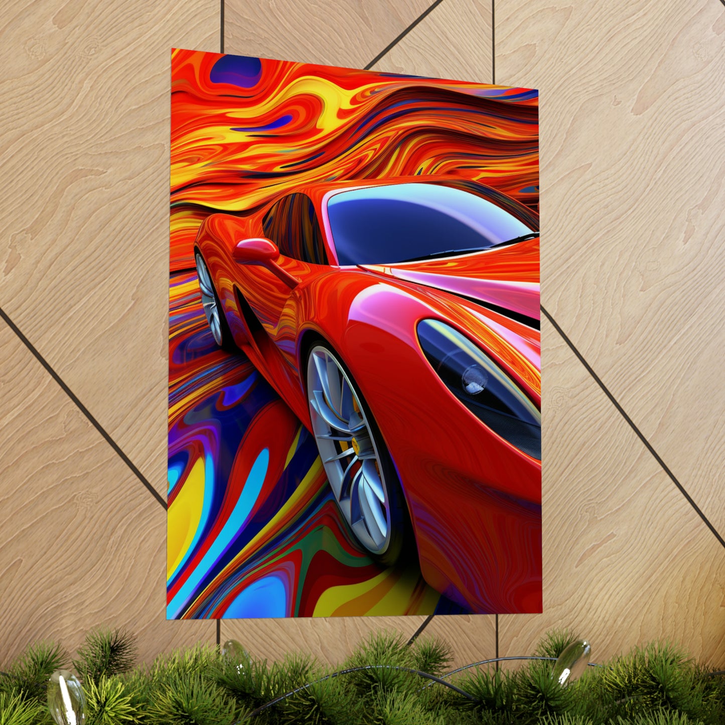 Premium Matte Vertical Posters Ferrari Water Fusion 4