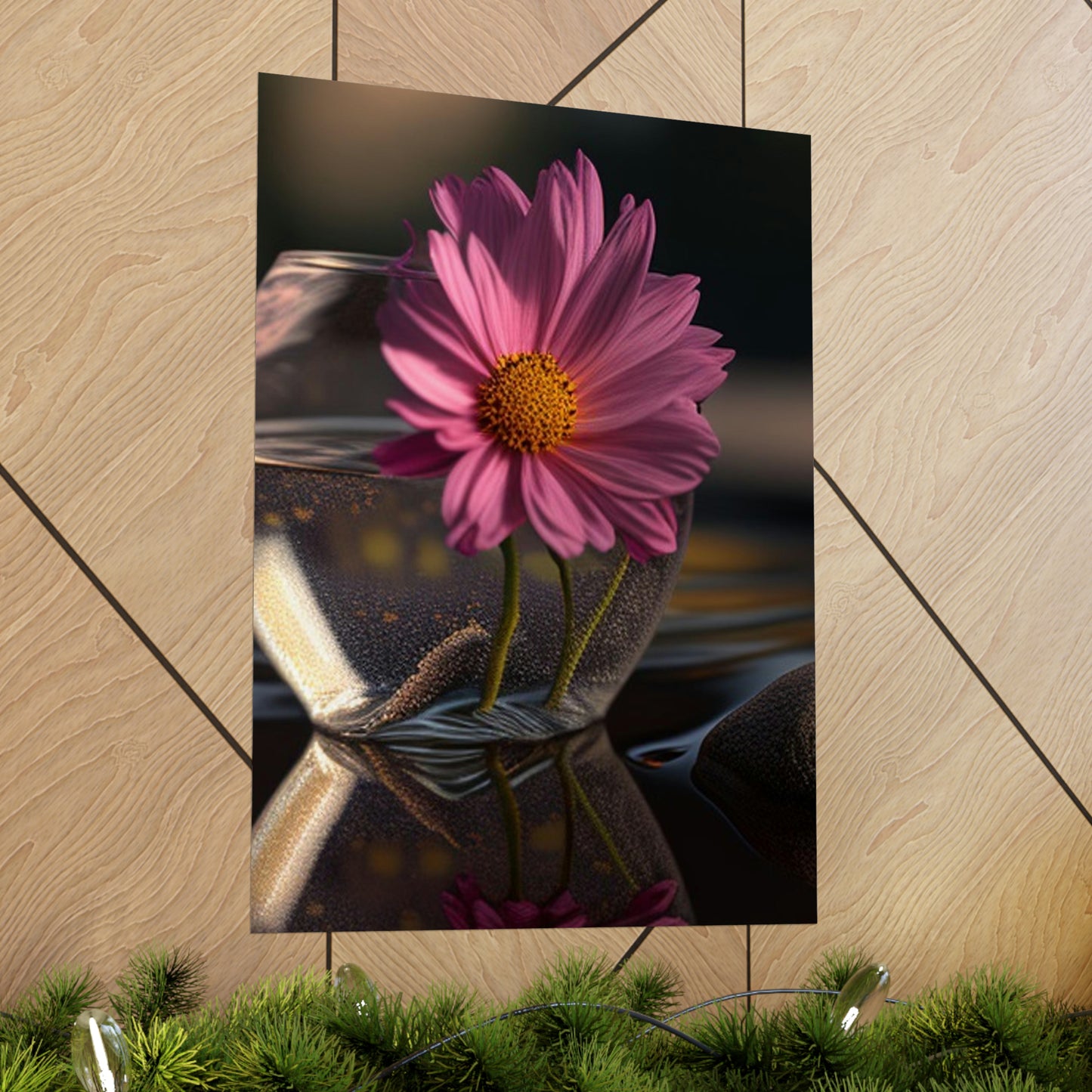 Premium Matte Vertical Posters Pink Daisy 4