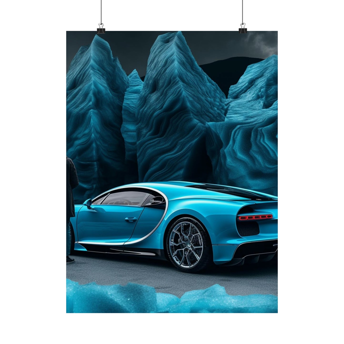 Premium Matte Vertical Posters Bugatti Real Look 3