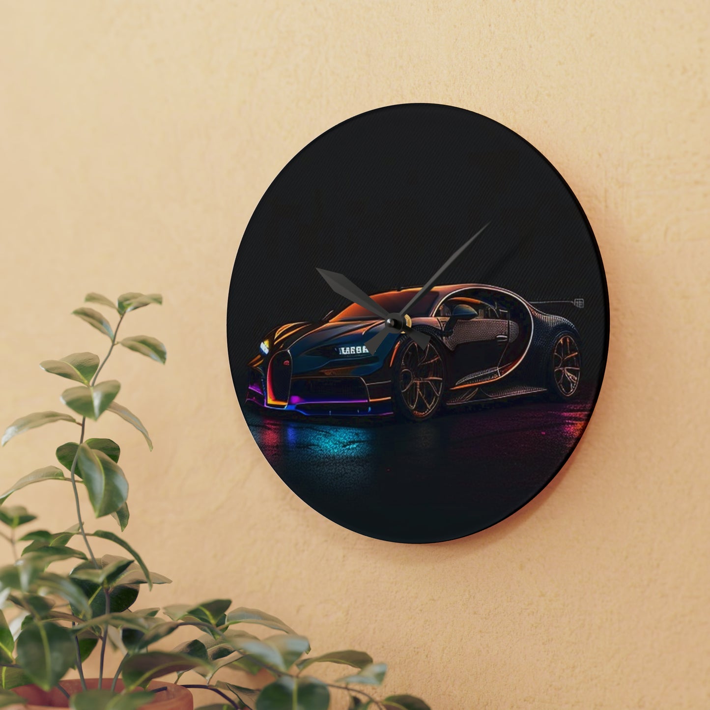 Acrylic Wall Clock Bugatti Chiron Super 4