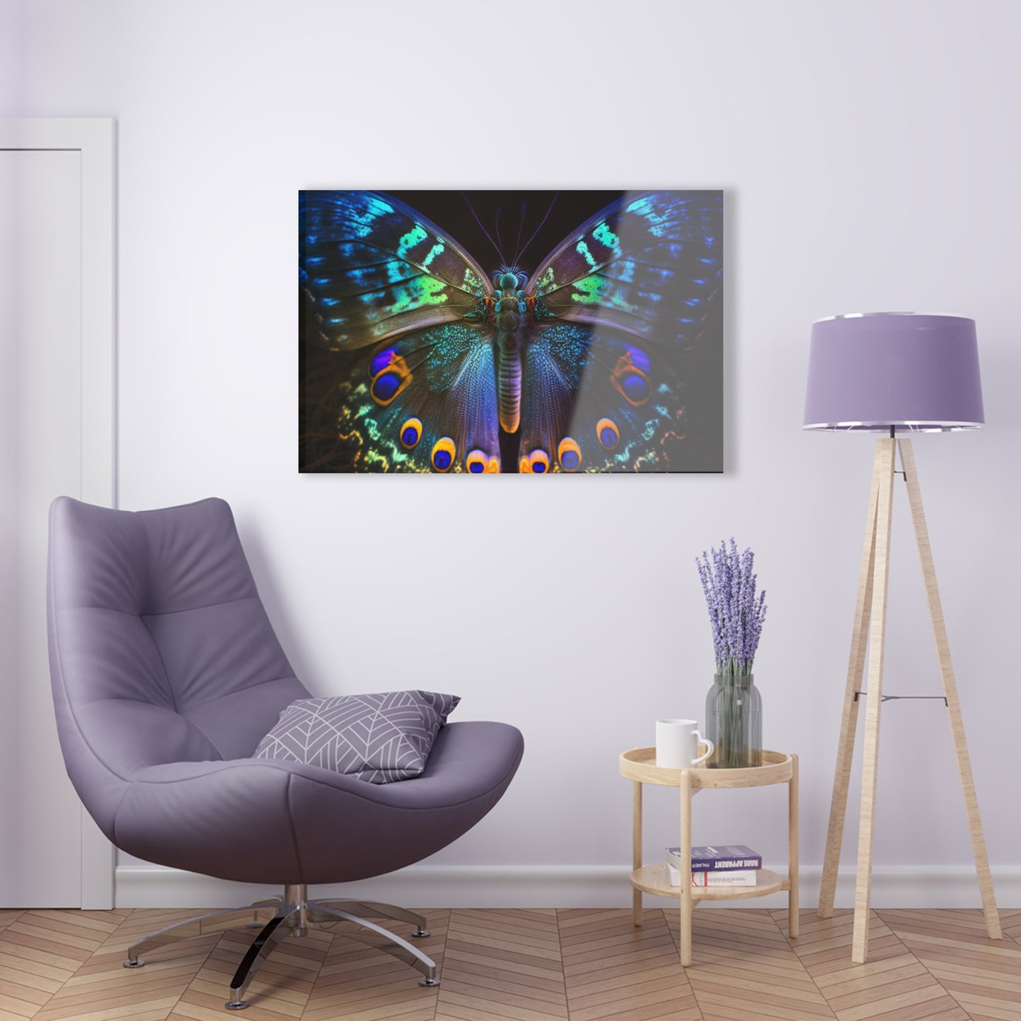 Acrylic Prints Neon Hue Butterfly 3