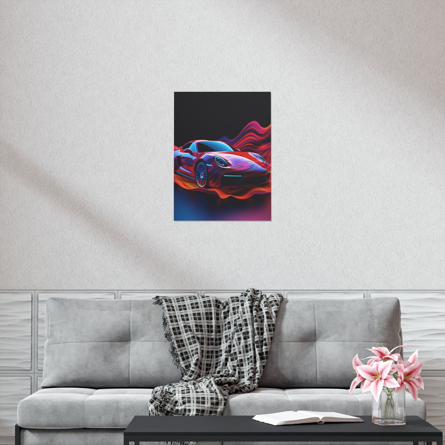 Premium Matte Vertical Posters Porsche Water Fusion 4