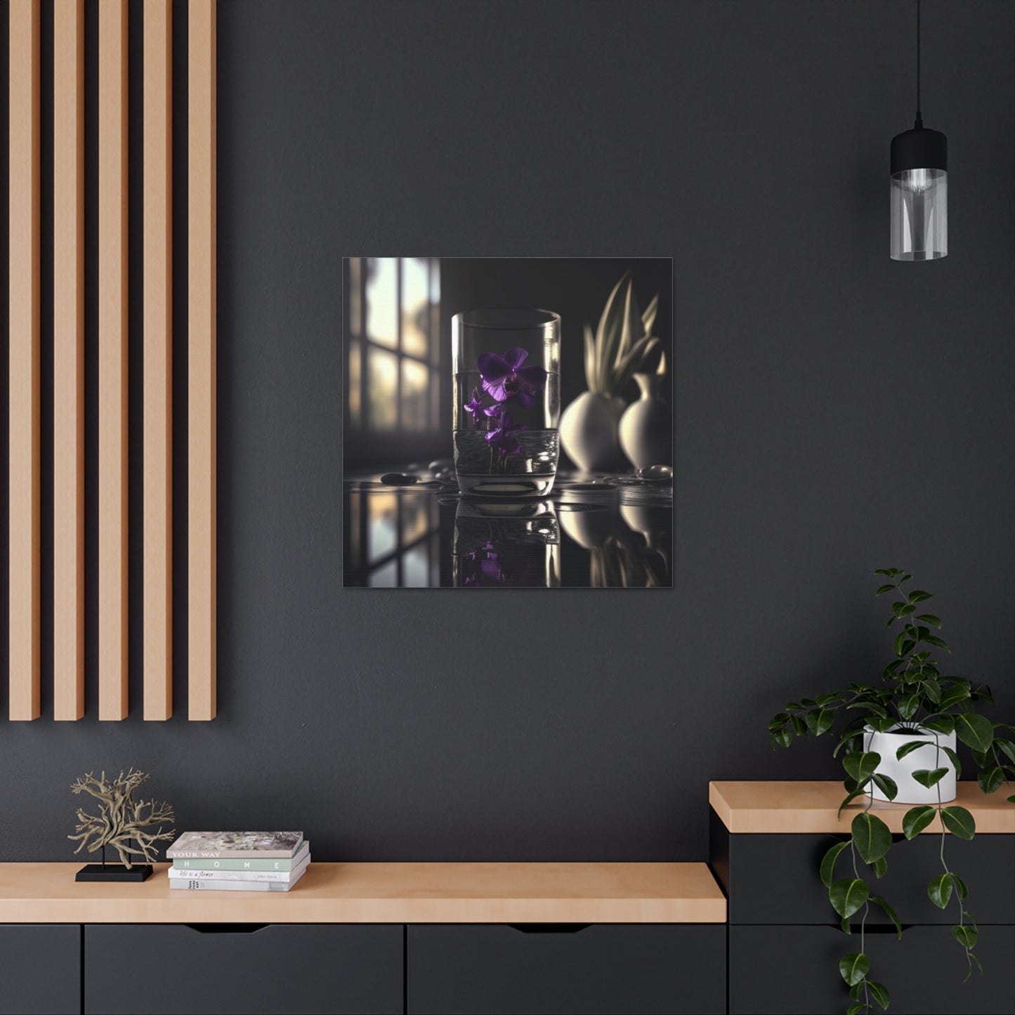 Canvas Gallery Wraps Purple Orchid Glass vase 4