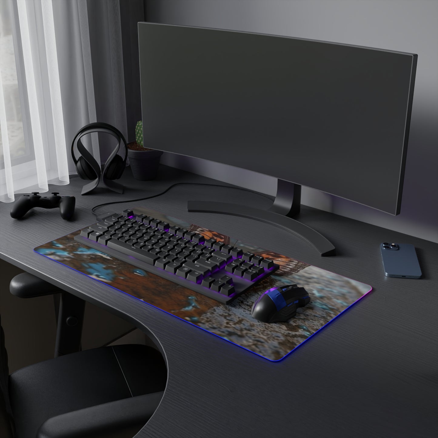 LED Gaming Mouse Pad Water Butterfly Street 2