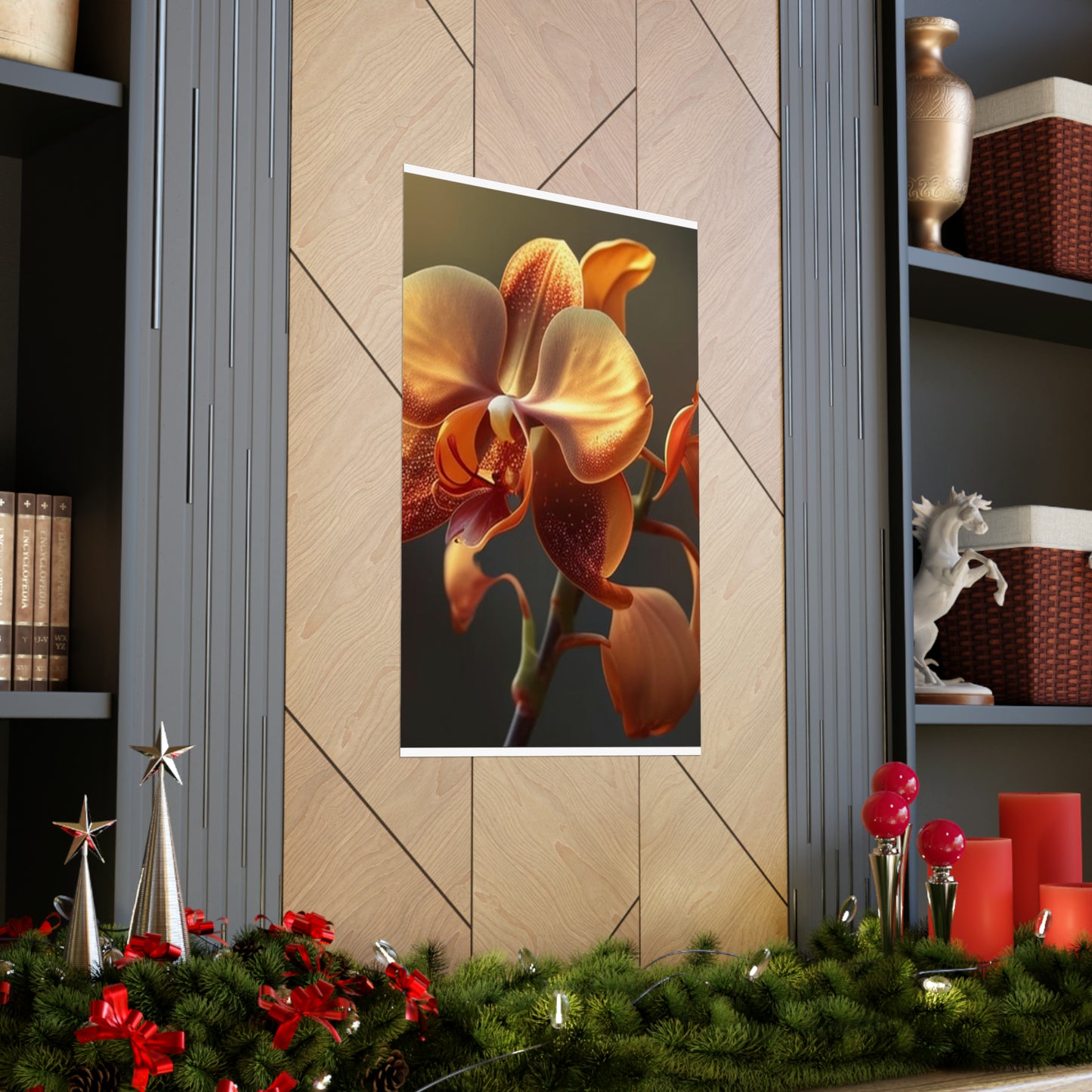 Premium Matte Vertical Posters Orange Orchid 1