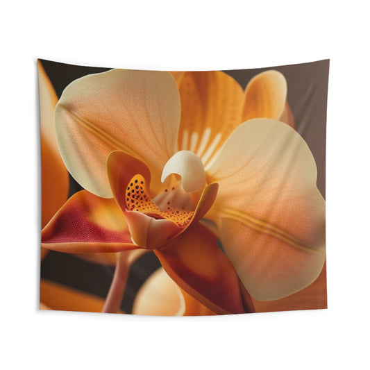 Indoor Wall Tapestries Orange Orchid 3