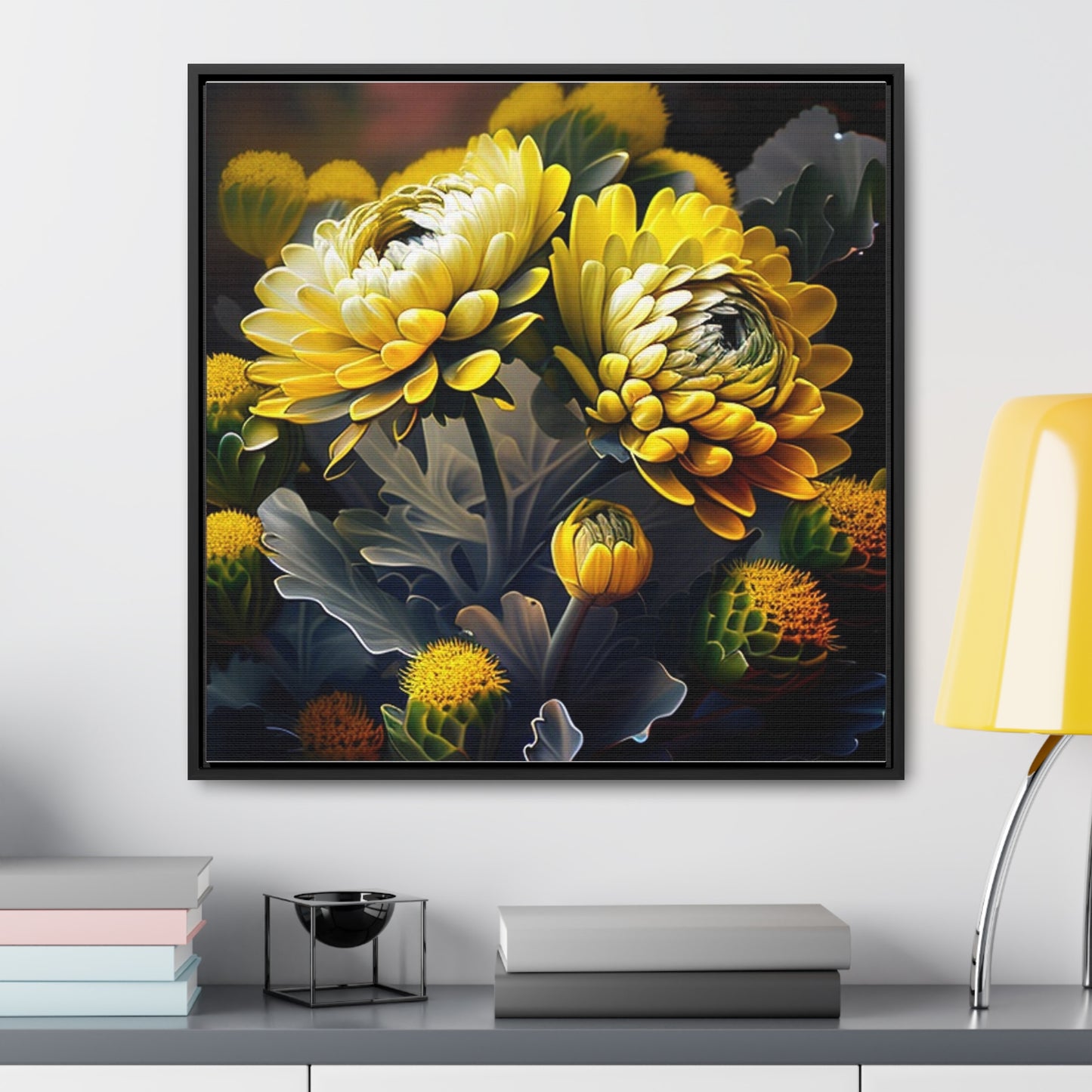 Gallery Canvas Wraps, Square Frame Yellow Hermosas Flores Amarillas 2