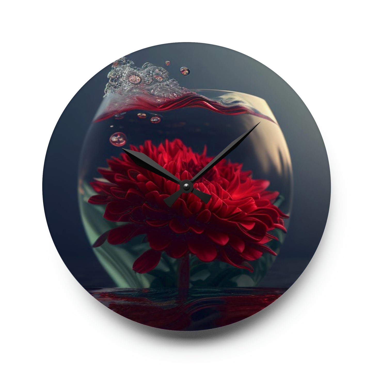 Acrylic Wall Clock Chrysanthemum 1
