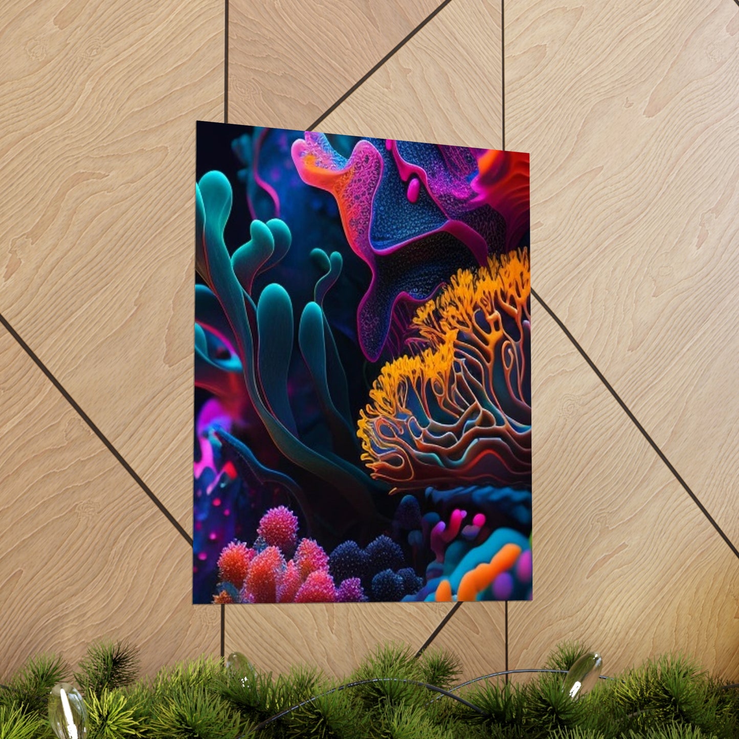 Premium Matte Vertical Posters Macro Coral Reef 2