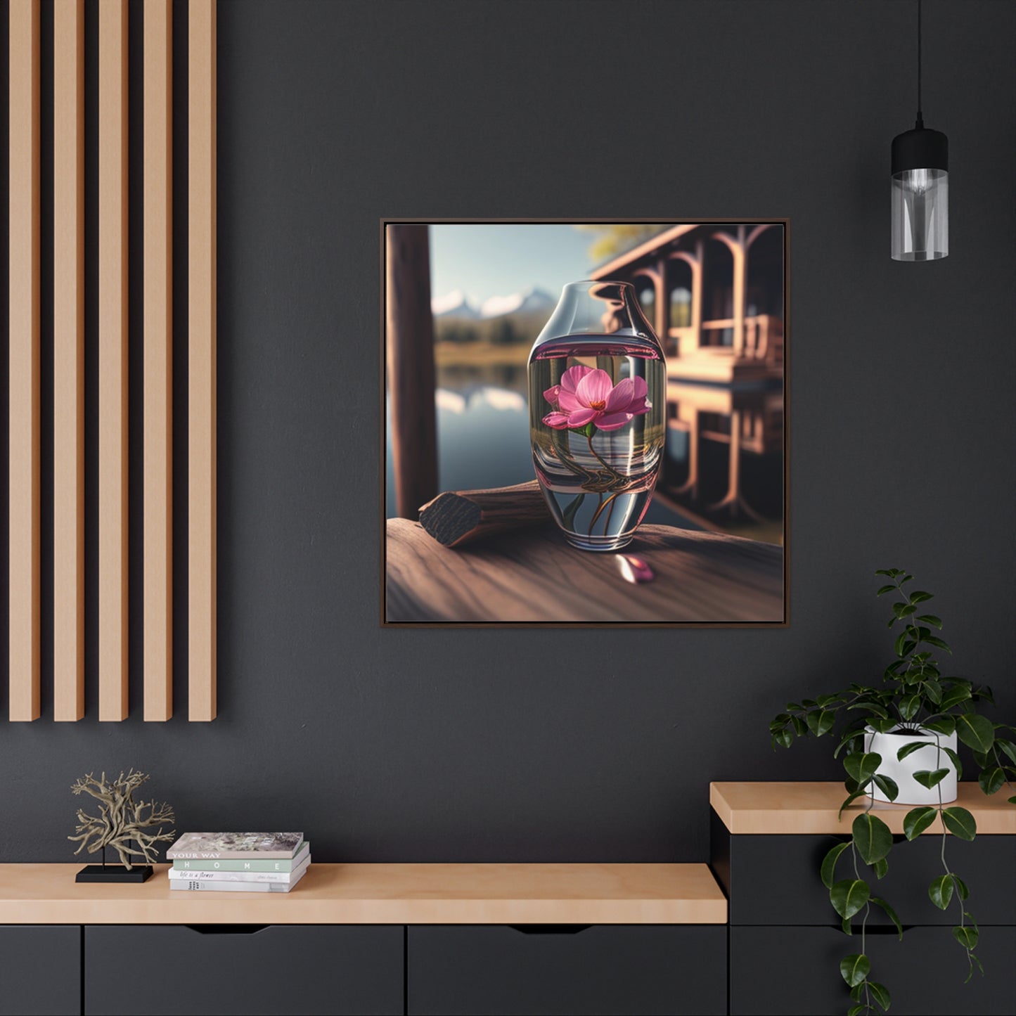 Gallery Canvas Wraps, Square Frame Pink Magnolia 3