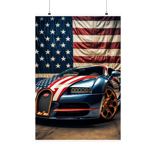 Premium Matte Vertical Posters Bugatti Flag American 4