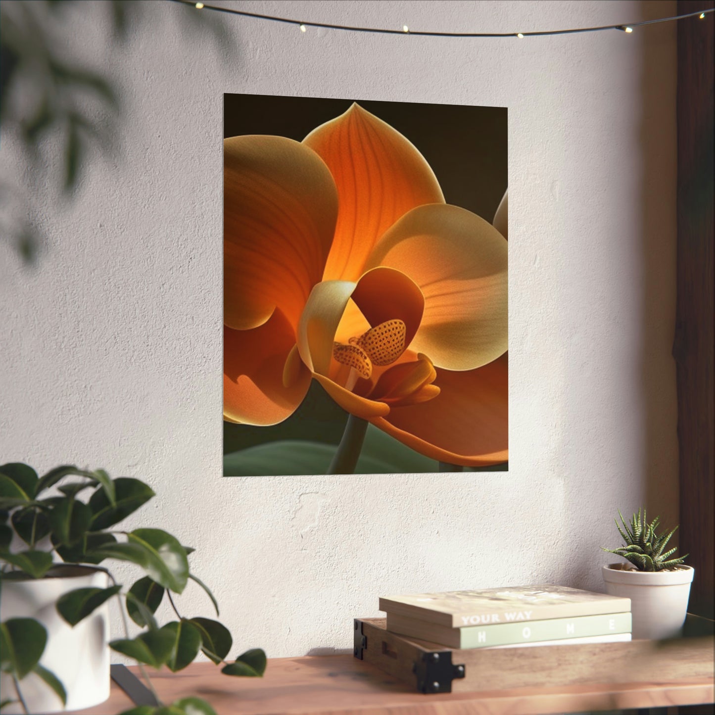 Premium Matte Vertical Posters Orange Orchid 4