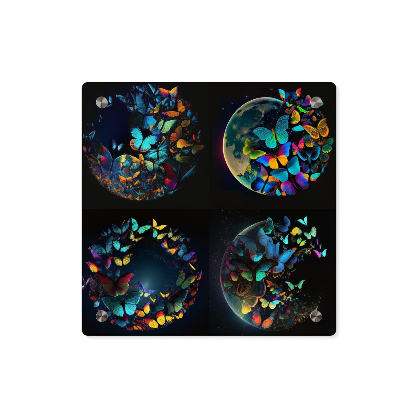 Acrylic Wall Art Panels Moon Butterfly 5