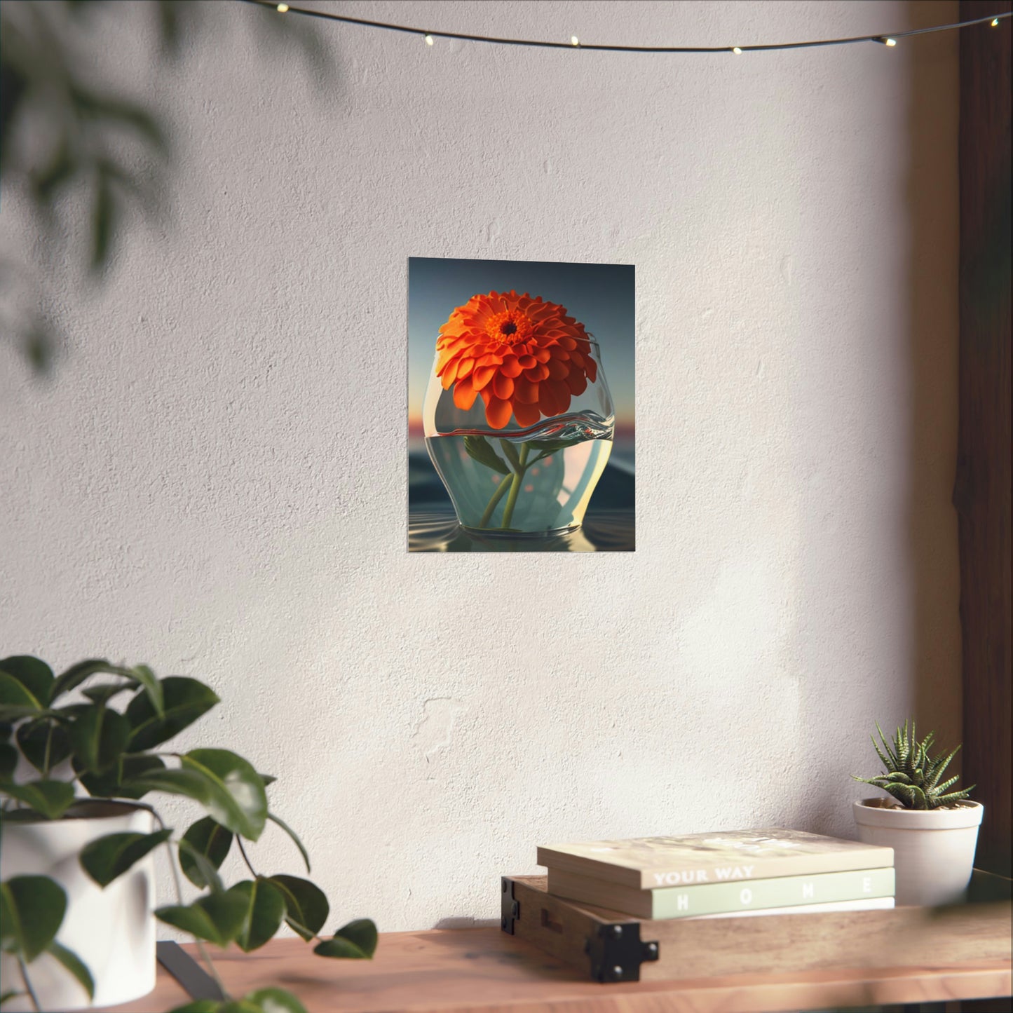 Premium Matte Vertical Posters Orange Zinnia 4