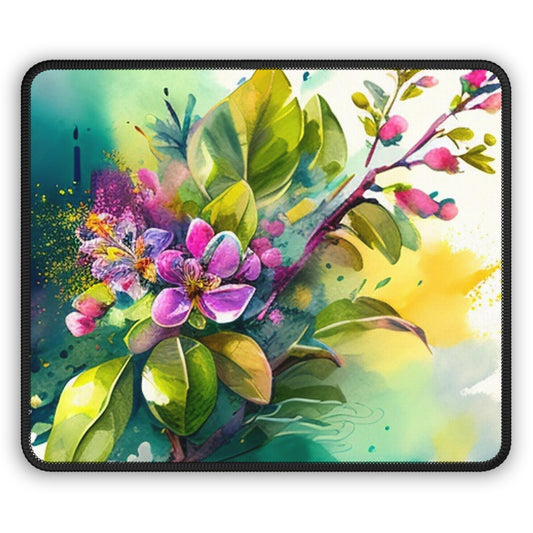 Gaming Mouse Pad  Mother Nature Bright Spring Colors Realistic Watercolor 1