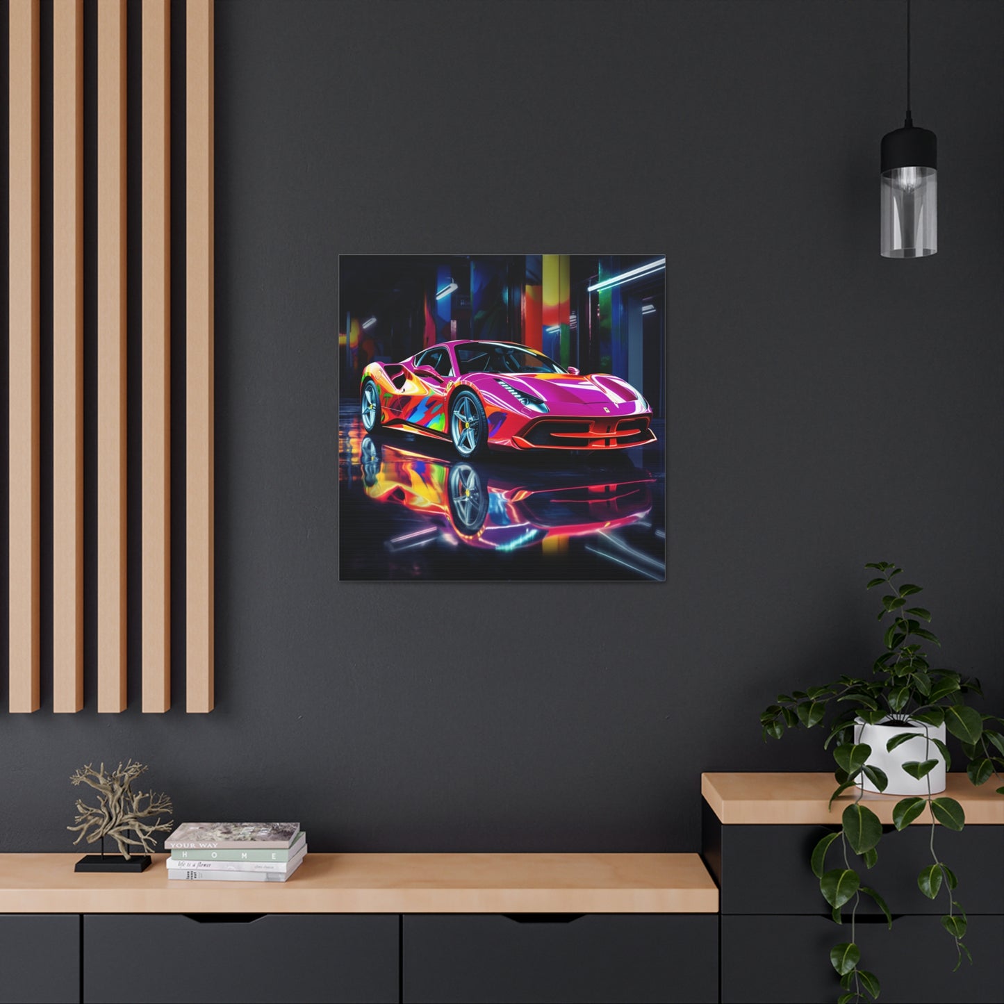 Canvas Gallery Wraps Pink Macro Ferrari 1