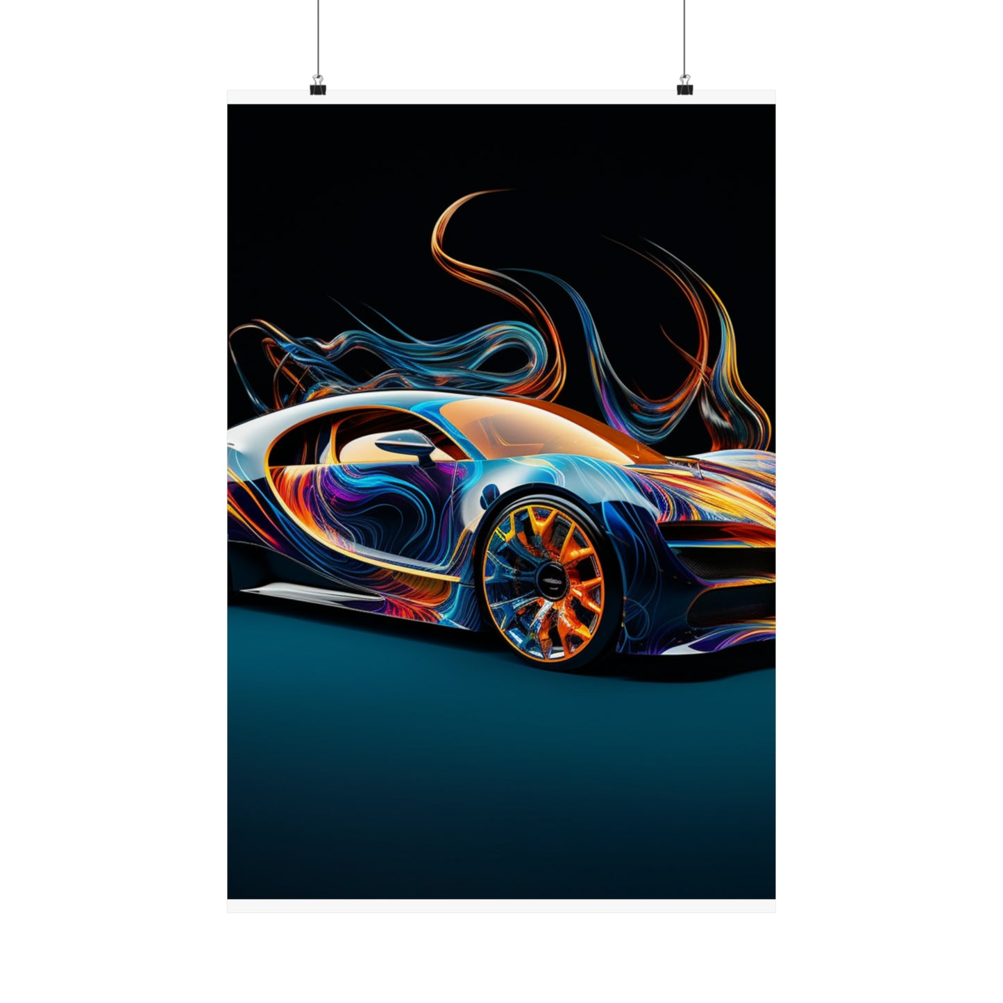 Premium Matte Vertical Posters Bugatti Abstract Flair 2