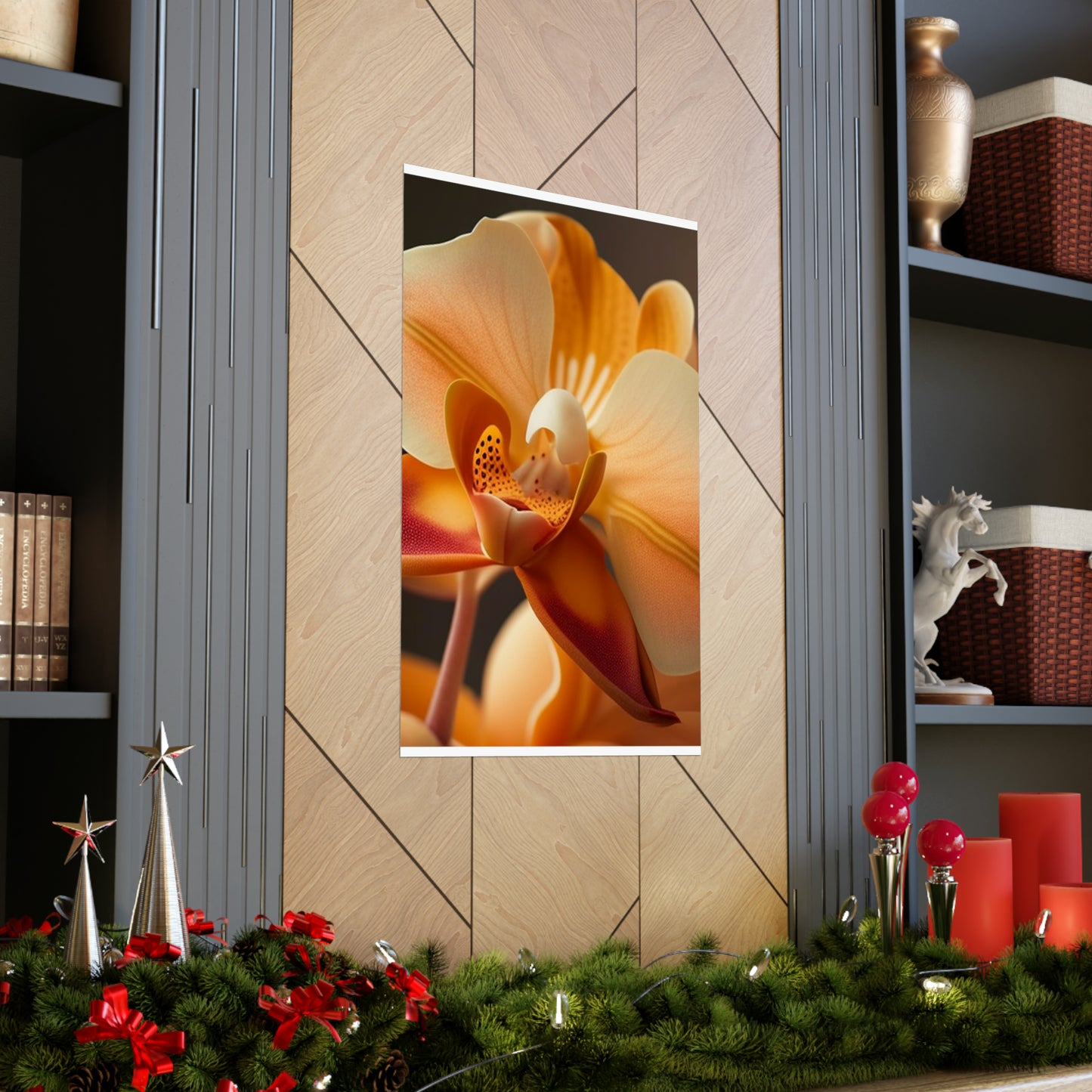 Premium Matte Vertical Posters Orange Orchid 3