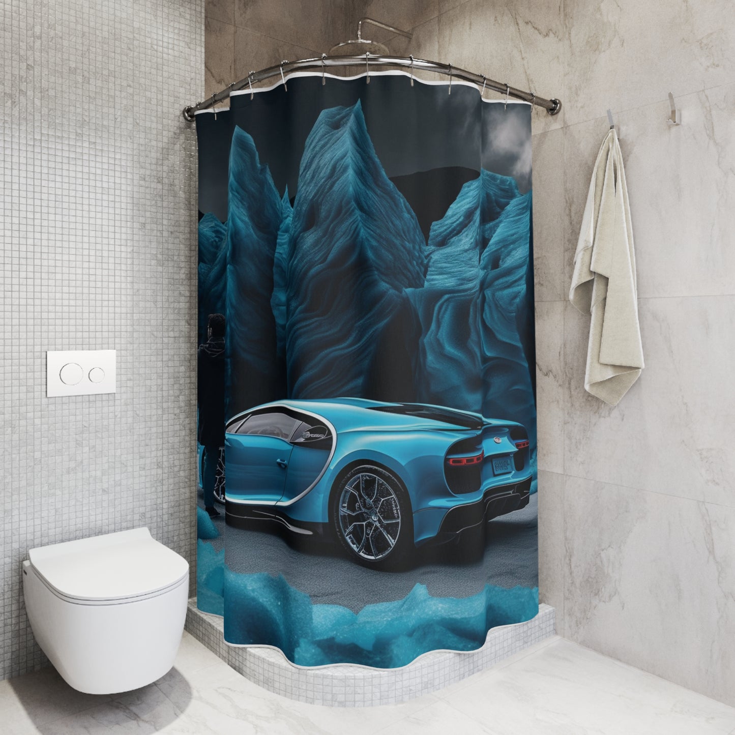 Polyester Shower Curtain Bugatti Real Look 3