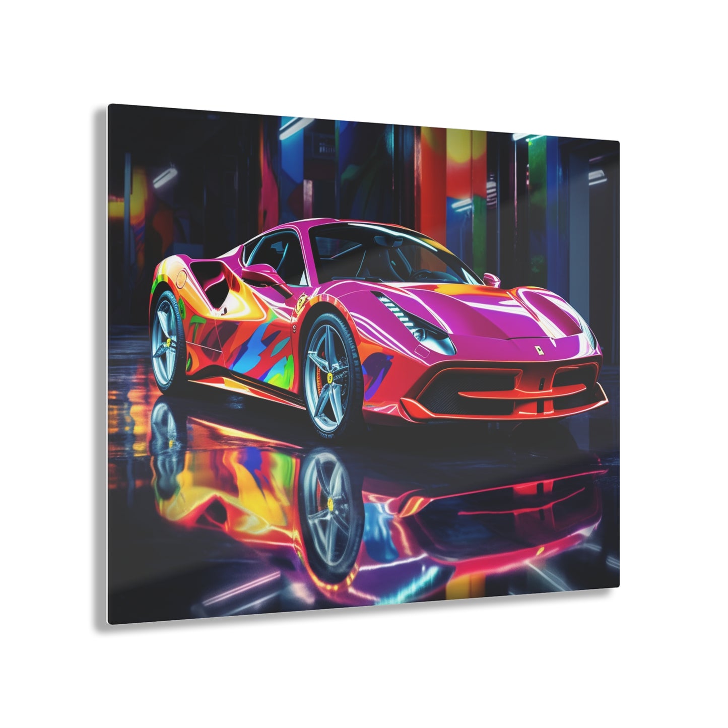 Acrylic Prints Pink Macro Ferrari 1