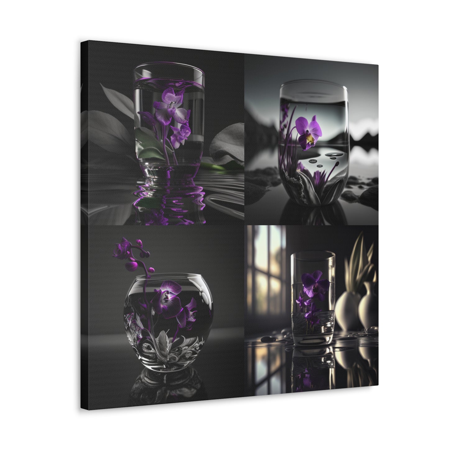 Canvas Gallery Wraps Purple Orchid Glass vase 5