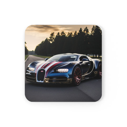 Corkwood Coaster Set Bugatti Flag American 1