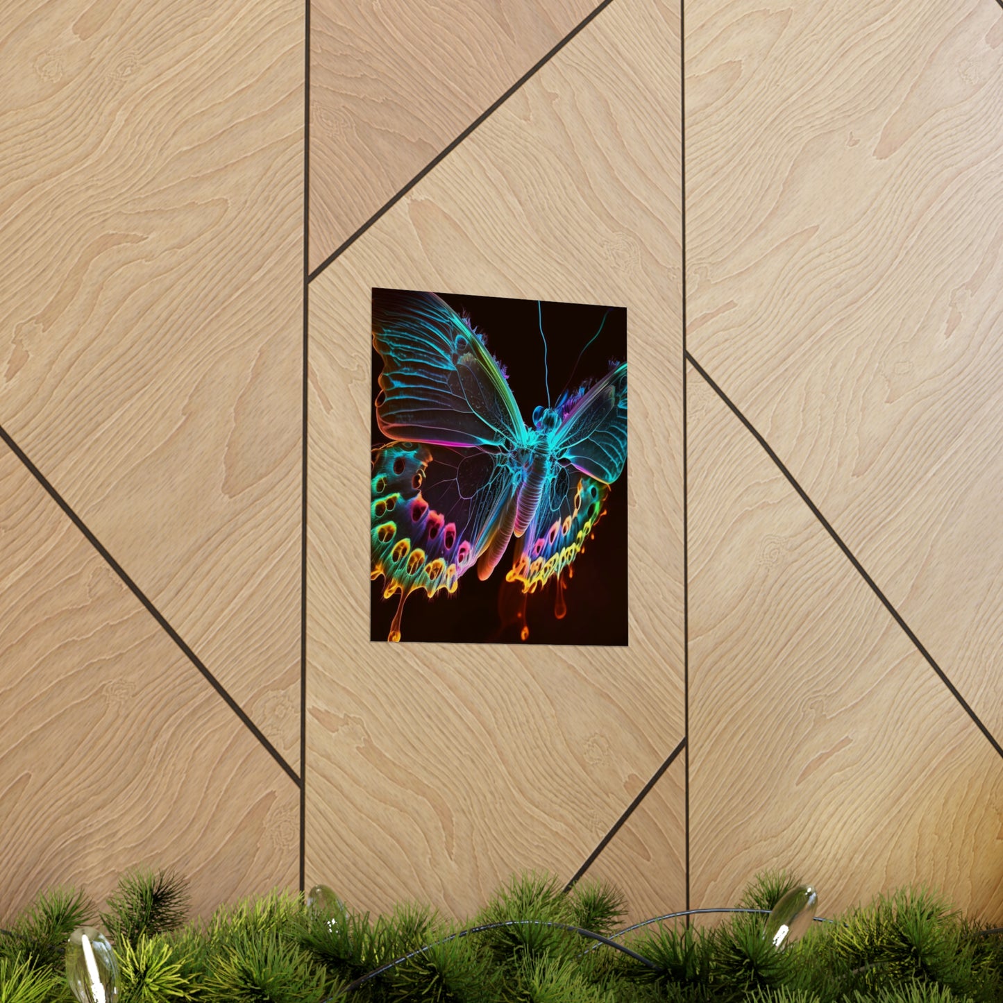 Premium Matte Vertical Posters Thermal Butterfly 2