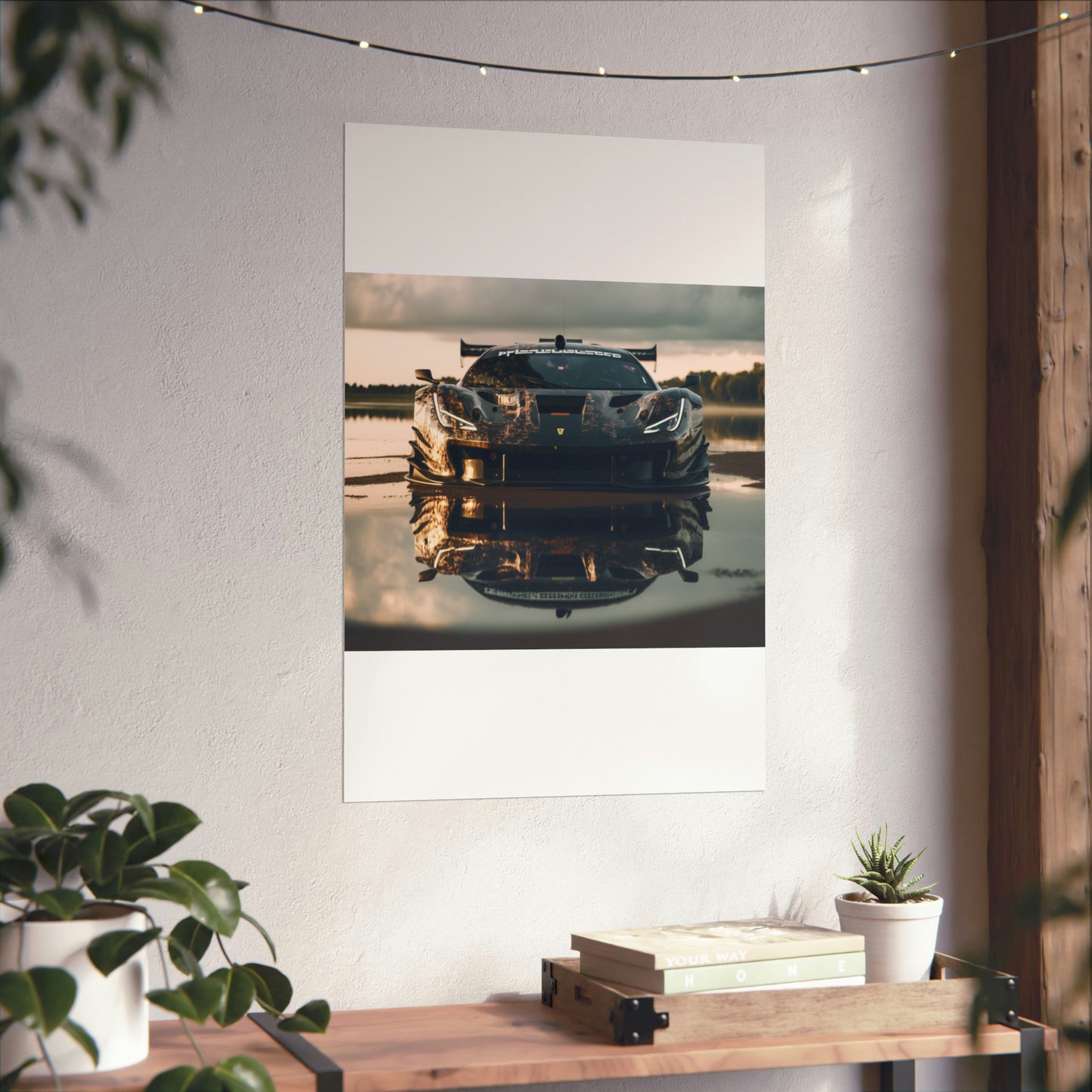 Premium Matte Vertical Posters Ferrari Lake 3